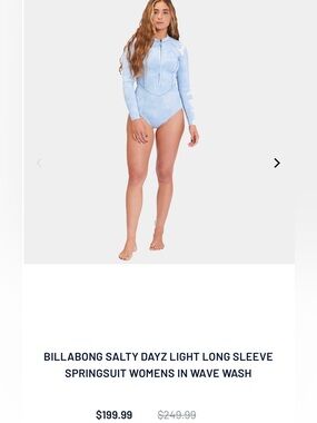 BILLABONG SALTY DAYZ SPRINGSUIT WOMENS IN WAVE WASH - MEDIUM